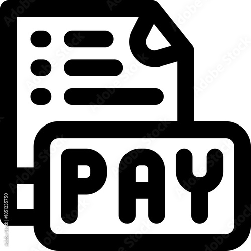 payment line icon. Clean and minimalist vector icon for websites, mobile apps, presentations, and logos. Fully scalable and customizable for any project.