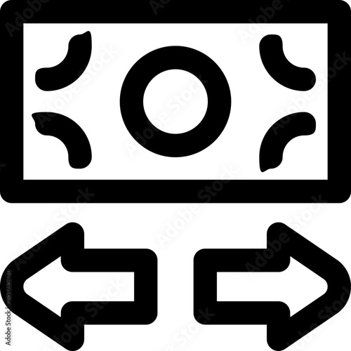 transfer line icon. Clean and minimalist vector icon for websites, mobile apps, presentations, and logos. Fully scalable and customizable for any project.