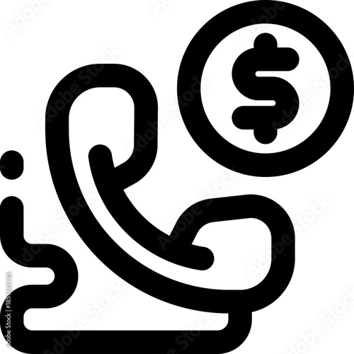 support service line icon. Clean and minimalist vector icon for websites, mobile apps, presentations, and logos. Fully scalable and customizable for any project.