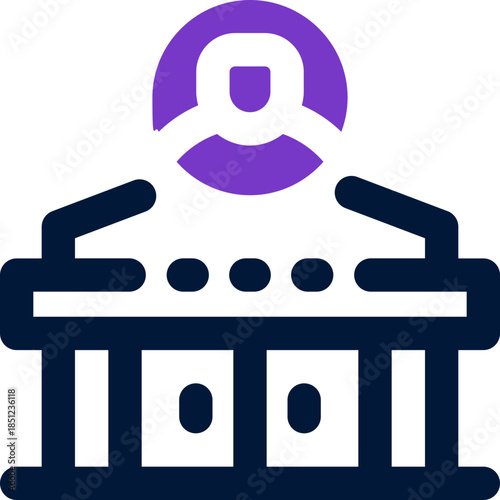 bank account duotone icon. Sleek and modern vector icon for websites, mobile apps, marketing materials, and corporate design. Fully scalable and ready to use.