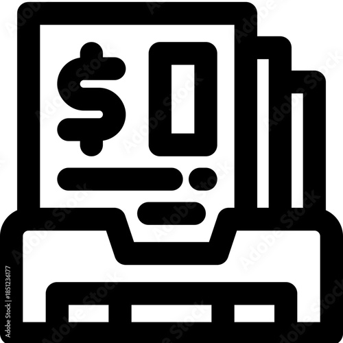 finance line icon. Clean and minimalist vector icon for websites, mobile apps, presentations, and logos. Fully scalable and customizable for any project.