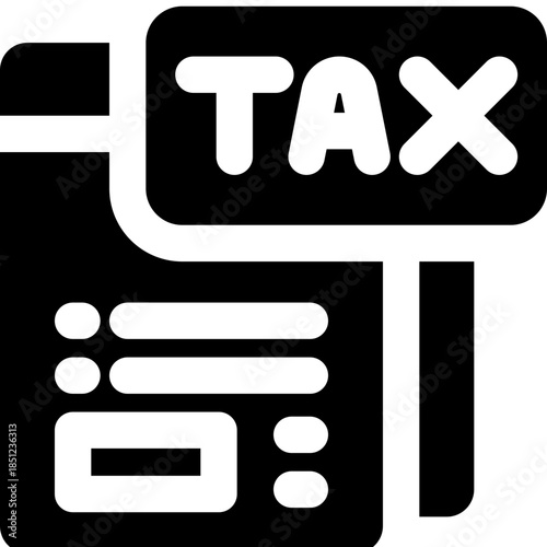 taxes glyph icon. Strong and solid vector icon for websites, mobile interfaces, presentations, and visual branding. High quality and easy to edit.