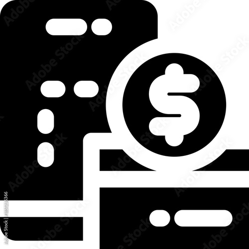 payment gateway glyph icon. Strong and solid vector icon for websites, mobile interfaces, presentations, and visual branding. High quality and easy to edit.