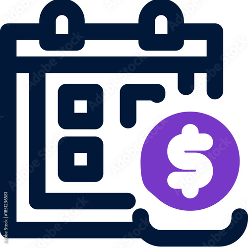 installment duotone icon. Sleek and modern vector icon for websites, mobile apps, marketing materials, and corporate design. Fully scalable and ready to use.