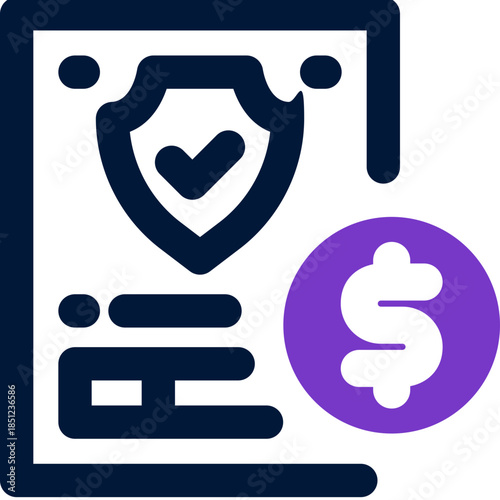 insurance duotone icon. Sleek and modern vector icon for websites, mobile apps, marketing materials, and corporate design. Fully scalable and ready to use.