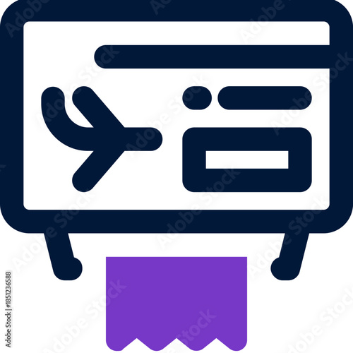 electronic ticket duotone icon. Sleek and modern vector icon for websites, mobile apps, marketing materials, and corporate design. Fully scalable and ready to use.