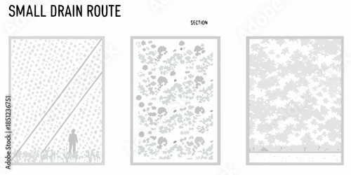 Visual representation of drainage patterns in a small area section