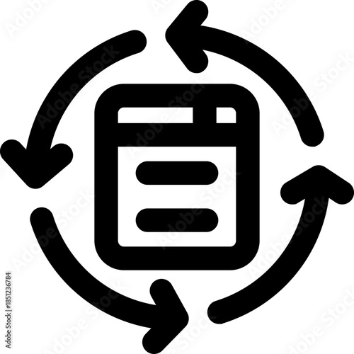 recovery plan line icon. Clean and minimalist vector icon for websites, mobile apps, presentations, and logos. Fully scalable and customizable for any project.