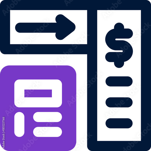 calculation duotone icon. Sleek and modern vector icon for websites, mobile apps, marketing materials, and corporate design. Fully scalable and ready to use.