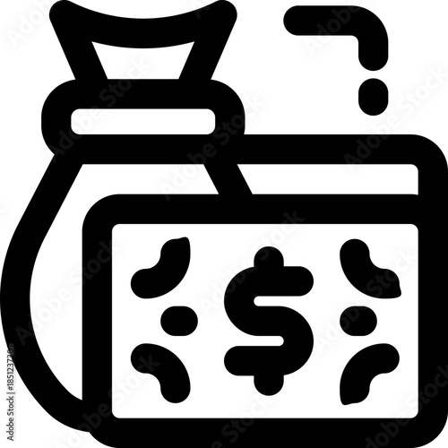 finance line icon. Clean and minimalist vector icon for websites, mobile apps, presentations, and logos. Fully scalable and customizable for any project.