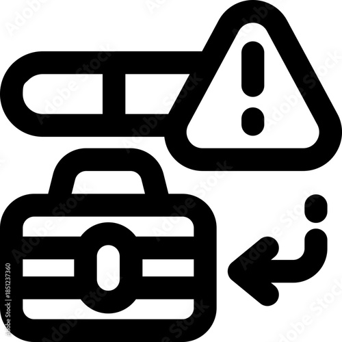 taking risk line icon. Clean and minimalist vector icon for websites, mobile apps, presentations, and logos. Fully scalable and customizable for any project.