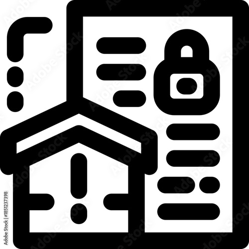 foreclosure line icon. Clean and minimalist vector icon for websites, mobile apps, presentations, and logos. Fully scalable and customizable for any project.