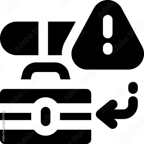 taking risk glyph icon. Strong and solid vector icon for websites, mobile interfaces, presentations, and visual branding. High quality and easy to edit.