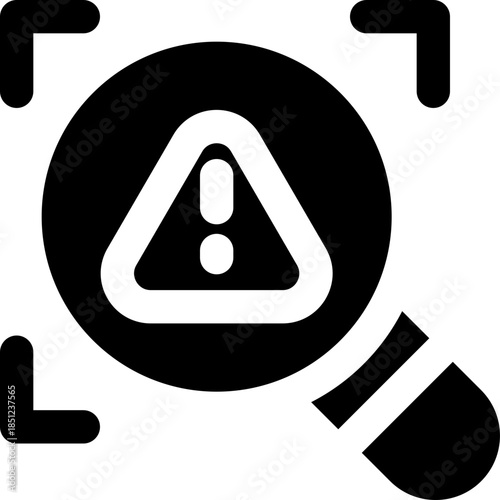 identification glyph icon. Strong and solid vector icon for websites, mobile interfaces, presentations, and visual branding. High quality and easy to edit.