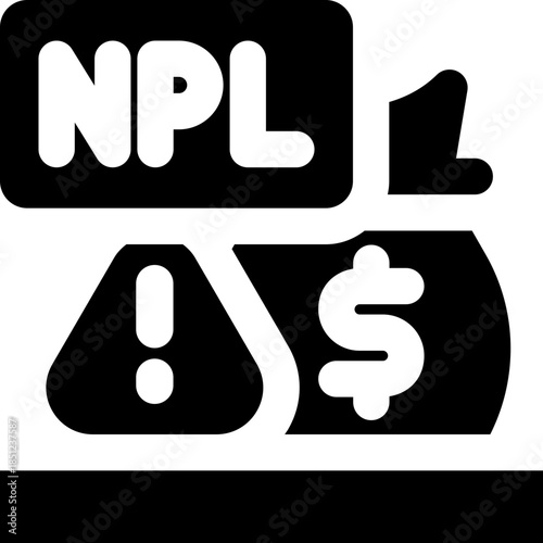 npl glyph icon. Strong and solid vector icon for websites, mobile interfaces, presentations, and visual branding. High quality and easy to edit.
