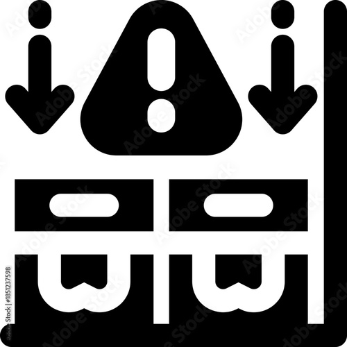 stock glyph icon. Strong and solid vector icon for websites, mobile interfaces, presentations, and visual branding. High quality and easy to edit.