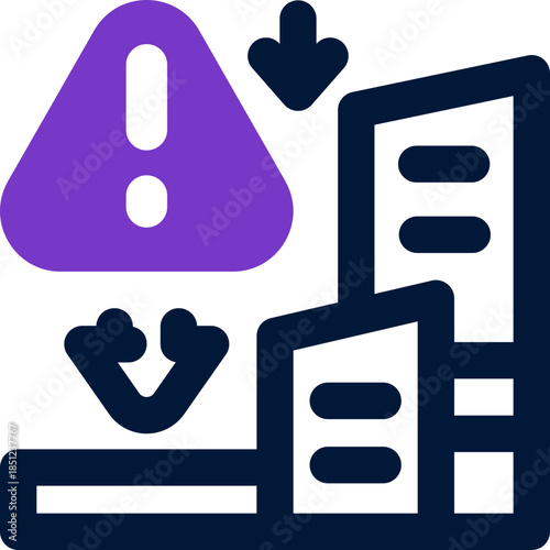 bankruptcy duotone icon. Sleek and modern vector icon for websites, mobile apps, marketing materials, and corporate design. Fully scalable and ready to use.