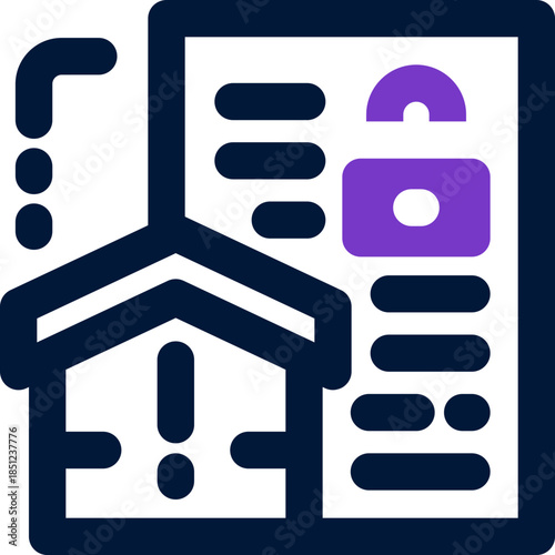 foreclosure duotone icon. Sleek and modern vector icon for websites, mobile apps, marketing materials, and corporate design. Fully scalable and ready to use.