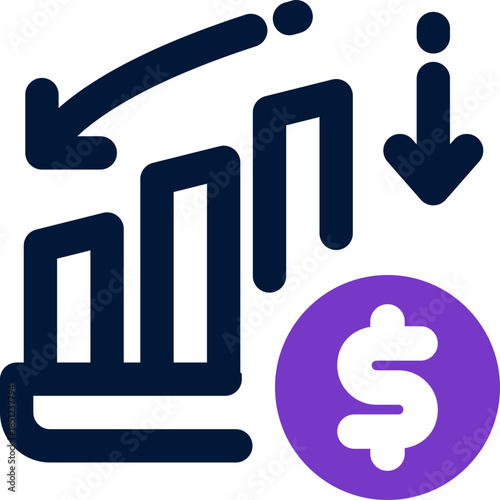 volatility duotone icon. Sleek and modern vector icon for websites, mobile apps, marketing materials, and corporate design. Fully scalable and ready to use.