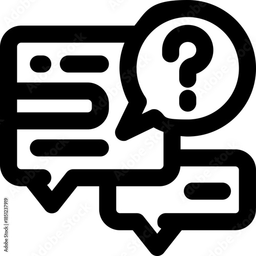 question line icon. Clean and minimalist vector icon for websites, mobile apps, presentations, and logos. Fully scalable and customizable for any project.