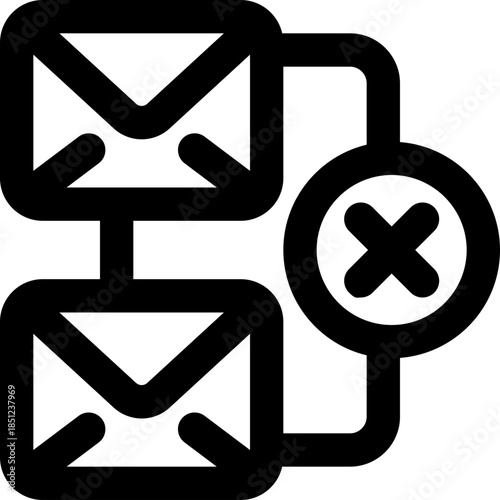fake email line icon. Clean and minimalist vector icon for websites, mobile apps, presentations, and logos. Fully scalable and customizable for any project.