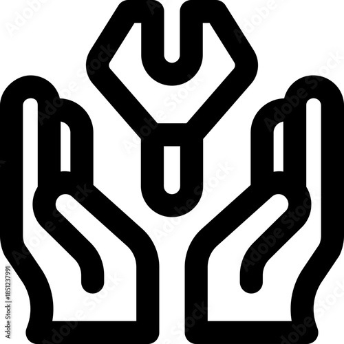 service line icon. Clean and minimalist vector icon for websites, mobile apps, presentations, and logos. Fully scalable and customizable for any project.