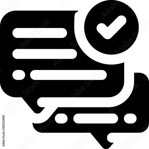 chat glyph icon. Strong and solid vector icon for websites, mobile interfaces, presentations, and visual branding. High quality and easy to edit.