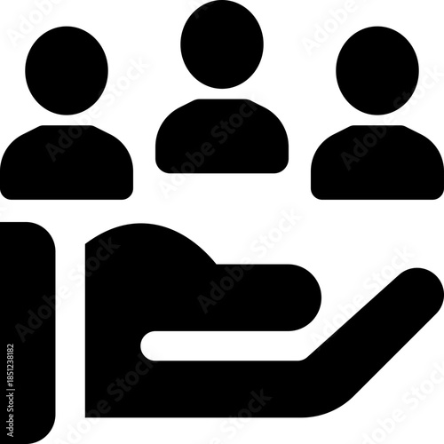 public service glyph icon. Strong and solid vector icon for websites, mobile interfaces, presentations, and visual branding. High quality and easy to edit.