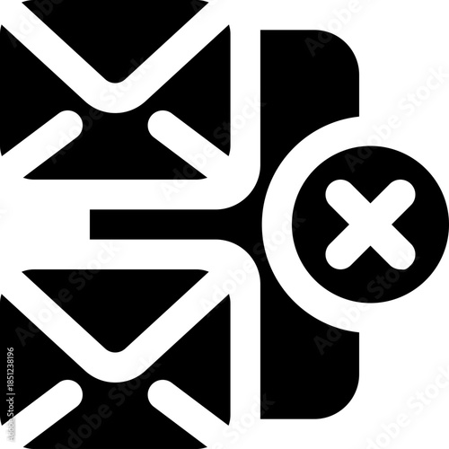 fake email glyph icon. Strong and solid vector icon for websites, mobile interfaces, presentations, and visual branding. High quality and easy to edit.