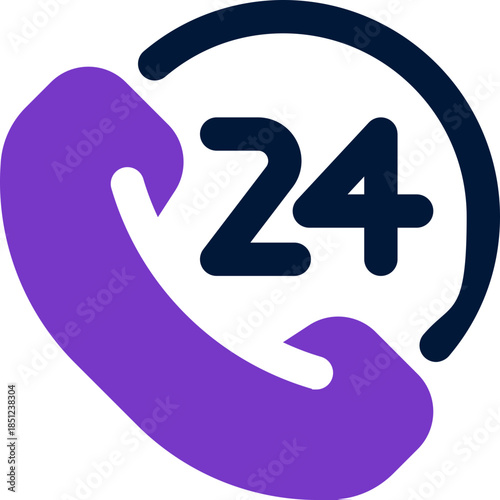 24 hours duotone icon. Sleek and modern vector icon for websites, mobile apps, marketing materials, and corporate design. Fully scalable and ready to use.