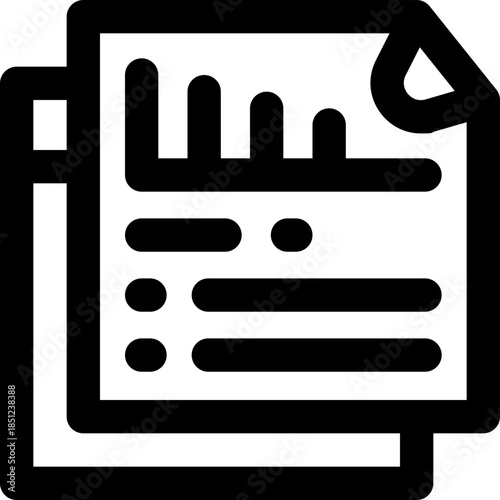 report line icon. Clean and minimalist vector icon for websites, mobile apps, presentations, and logos. Fully scalable and customizable for any project.