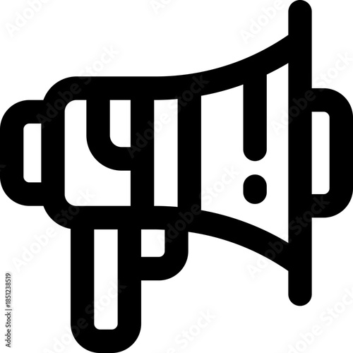 megaphone line icon. Clean and minimalist vector icon for websites, mobile apps, presentations, and logos. Fully scalable and customizable for any project.