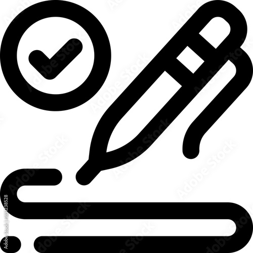 writing line icon. Clean and minimalist vector icon for websites, mobile apps, presentations, and logos. Fully scalable and customizable for any project.