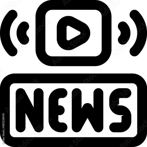 news line icon. Clean and minimalist vector icon for websites, mobile apps, presentations, and logos. Fully scalable and customizable for any project.