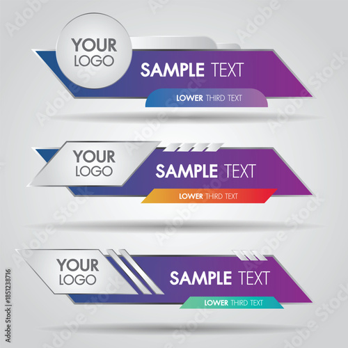 Sample banners with customizable text and logo