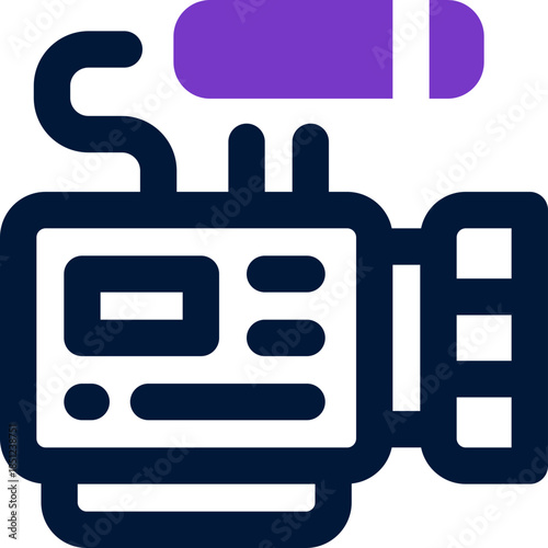 video camera duotone icon. Sleek and modern vector icon for websites, mobile apps, marketing materials, and corporate design. Fully scalable and ready to use.