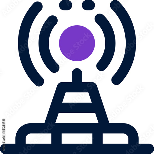 broadcast duotone icon. Sleek and modern vector icon for websites, mobile apps, marketing materials, and corporate design. Fully scalable and ready to use.