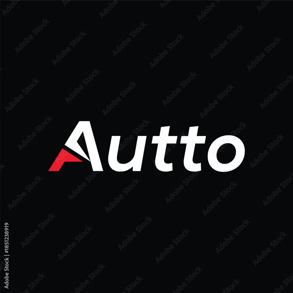 Fototapeta premium Autto logo design, typography text autto logo graphic vector template