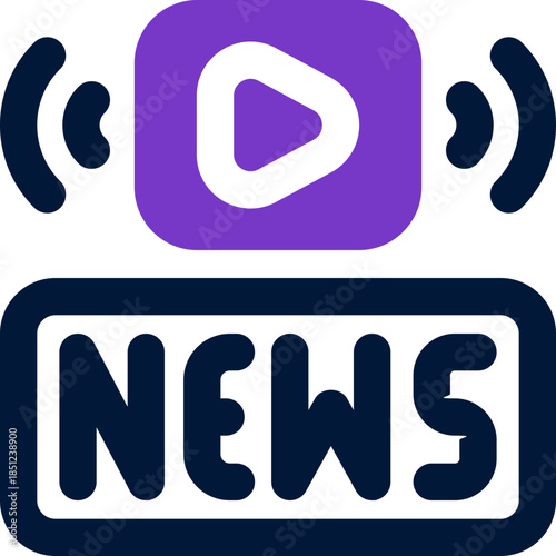 news duotone icon. Sleek and modern vector icon for websites, mobile apps, marketing materials, and corporate design. Fully scalable and ready to use.