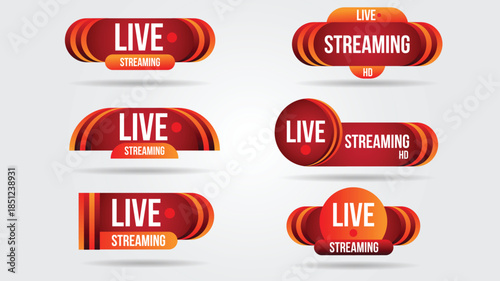 Live streaming badges and overlays set