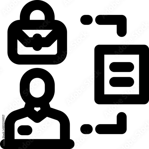 hiring line icon. Clean and minimalist vector icon for websites, mobile apps, presentations, and logos. Fully scalable and customizable for any project.