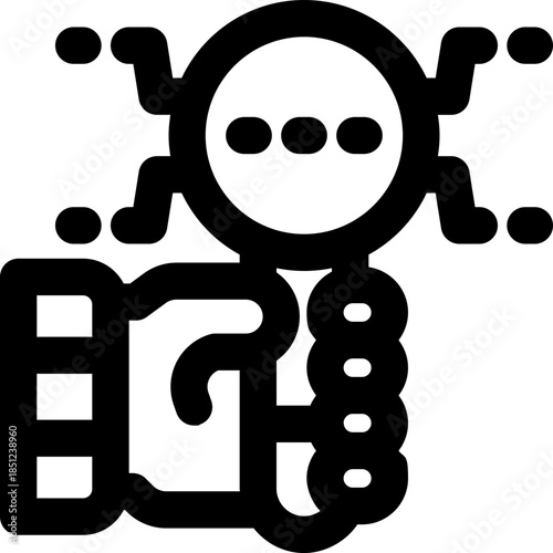 search line icon. Clean and minimalist vector icon for websites, mobile apps, presentations, and logos. Fully scalable and customizable for any project.