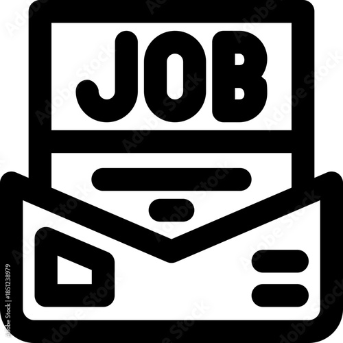 job offer line icon. Clean and minimalist vector icon for websites, mobile apps, presentations, and logos. Fully scalable and customizable for any project.