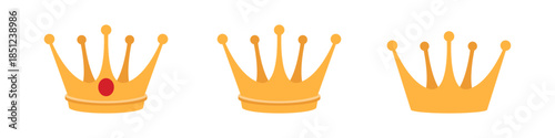 Three golden crowns symbolizing the theme of leadership and the challenge of being a ruler.