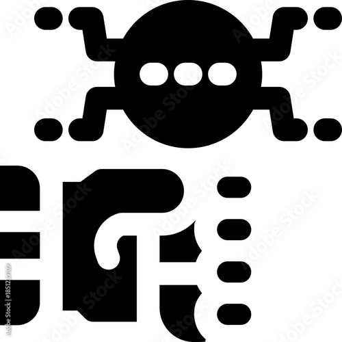 search glyph icon. Strong and solid vector icon for websites, mobile interfaces, presentations, and visual branding. High quality and easy to edit.