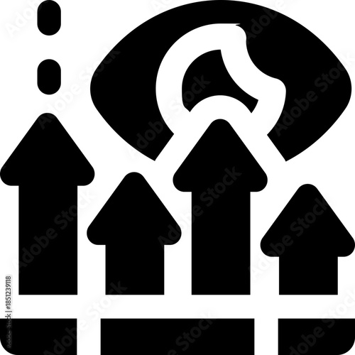 vision glyph icon. Strong and solid vector icon for websites, mobile interfaces, presentations, and visual branding. High quality and easy to edit.