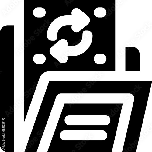 case study glyph icon. Strong and solid vector icon for websites, mobile interfaces, presentations, and visual branding. High quality and easy to edit.