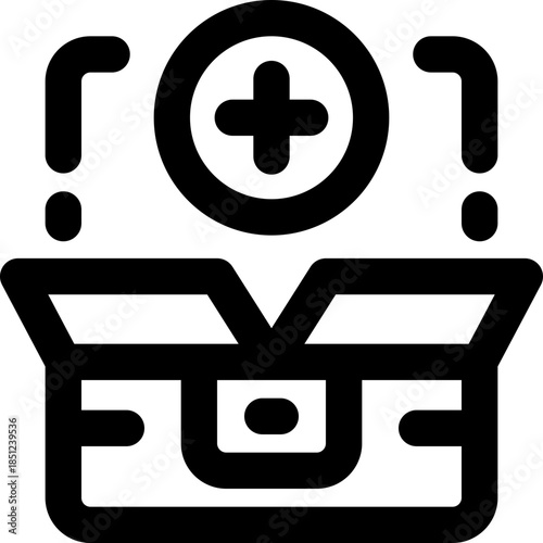 add product line icon. Clean and minimalist vector icon for websites, mobile apps, presentations, and logos. Fully scalable and customizable for any project.