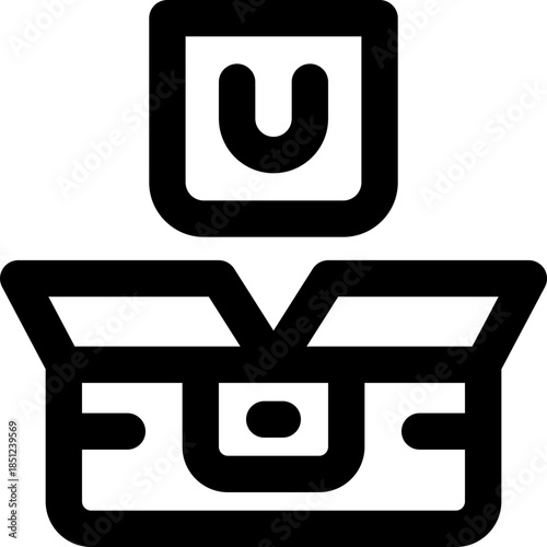 product line icon. Clean and minimalist vector icon for websites, mobile apps, presentations, and logos. Fully scalable and customizable for any project.