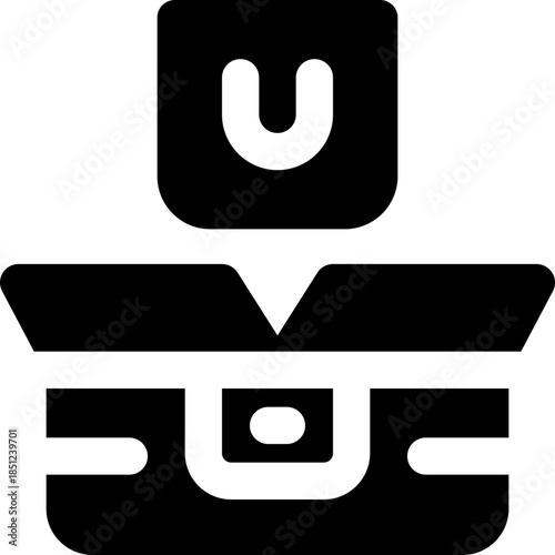 product glyph icon. Strong and solid vector icon for websites, mobile interfaces, presentations, and visual branding. High quality and easy to edit.